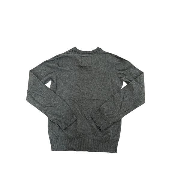 Aeropostale Mens Sz L Gray V-Neck Sweater With Blue Logo - Picture 2 of 6